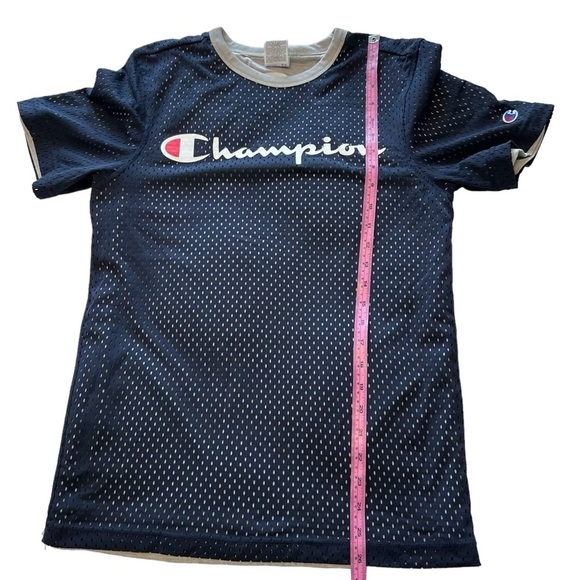 Champion Mesh Men’s Blue Short Sleeve Athletic T Shirt - Picture 8 of 9